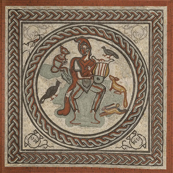 Orpheus Mosaic at Brading Roman Villa, Isle of Wight